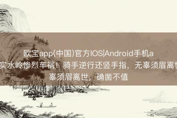 欧宝app(中国)官方IOS|Android手机app下载 西老实水岭惨烈车祸！骑手逆行还竖手指，无辜须眉离世，确凿不值