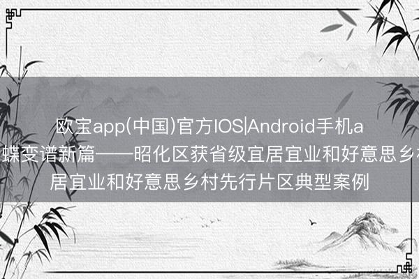 欧宝app(中国)官方IOS|Android手机app下载 丘壑织新景 蝶变谱新篇——昭化区获省级宜居宜业和好意思乡村先行片区典型案例