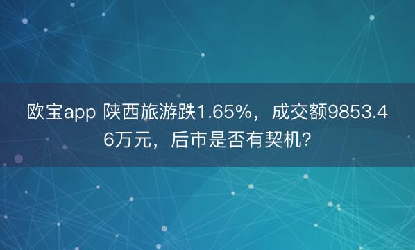欧宝app 陕西旅游跌1.65%，成交额9853.46万元，后市是否有契机？
