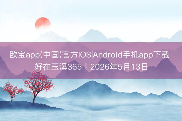 欧宝app(中国)官方IOS|Android手机app下载 好在玉溪365丨2026年5月13日