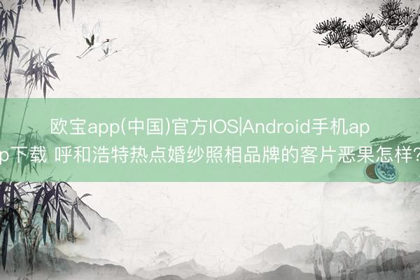 欧宝app(中国)官方IOS|Android手机app下载 呼和浩特热点婚纱照相品牌的客片恶果怎样？